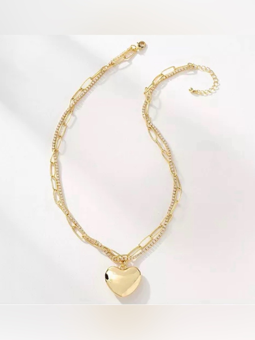 Uncommon James Gold Heart Pendant Layered Chain Necklace - Women Jewelry